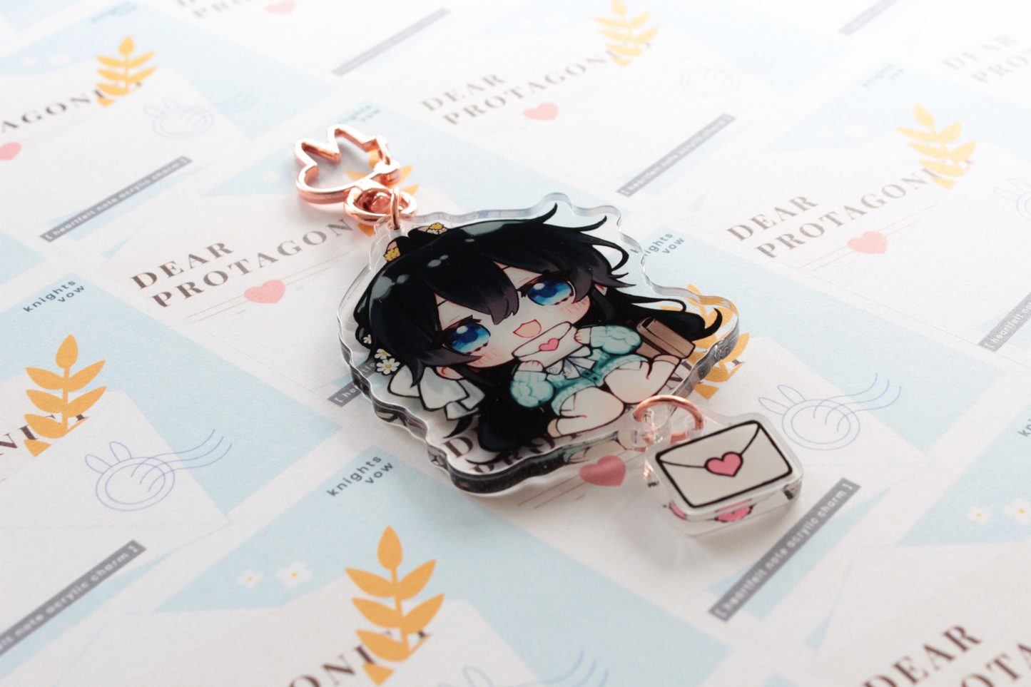 Heartfelt Note Acrylic Charm