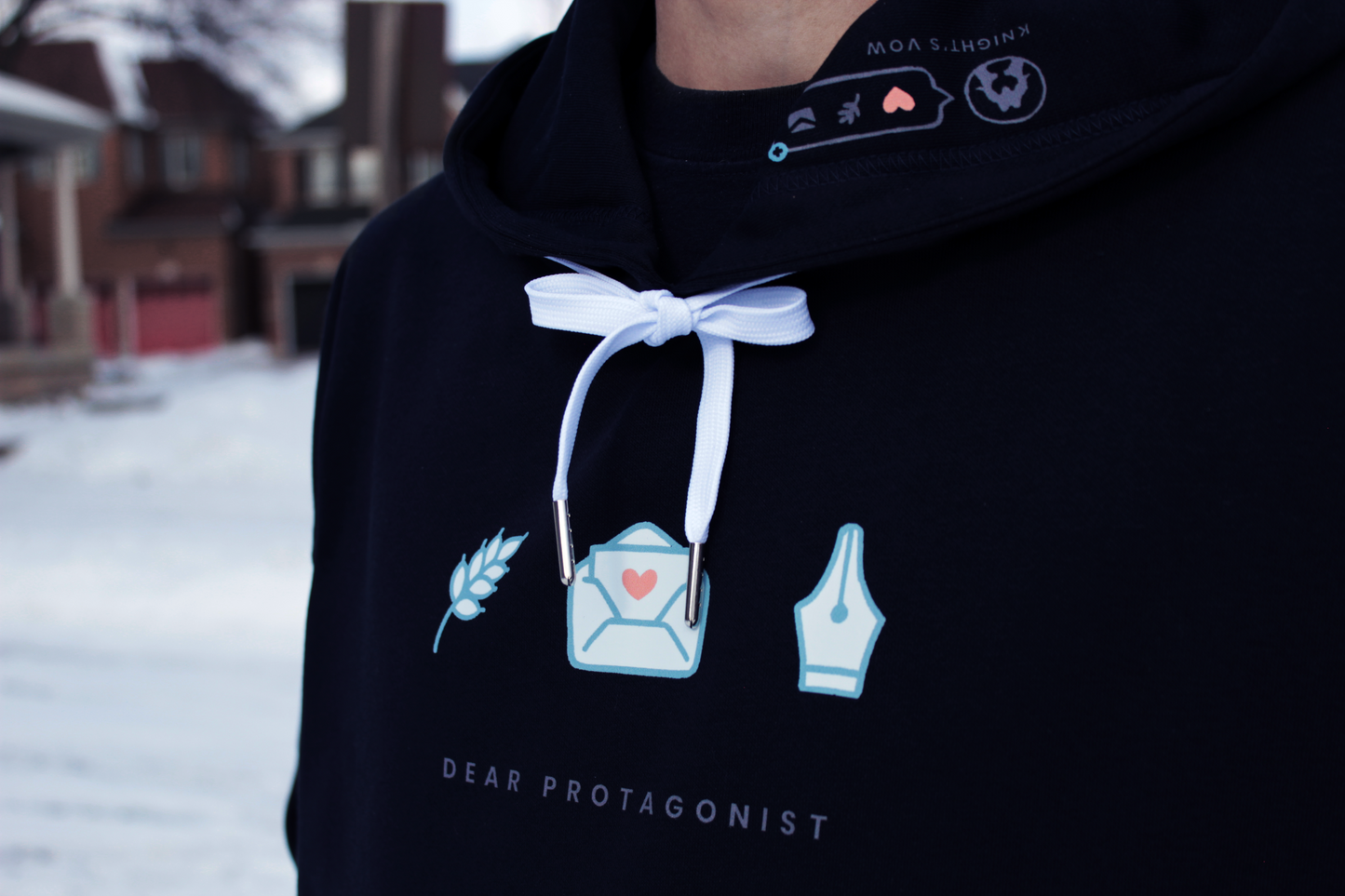 [Navy] Dear Protagonist Hoodie